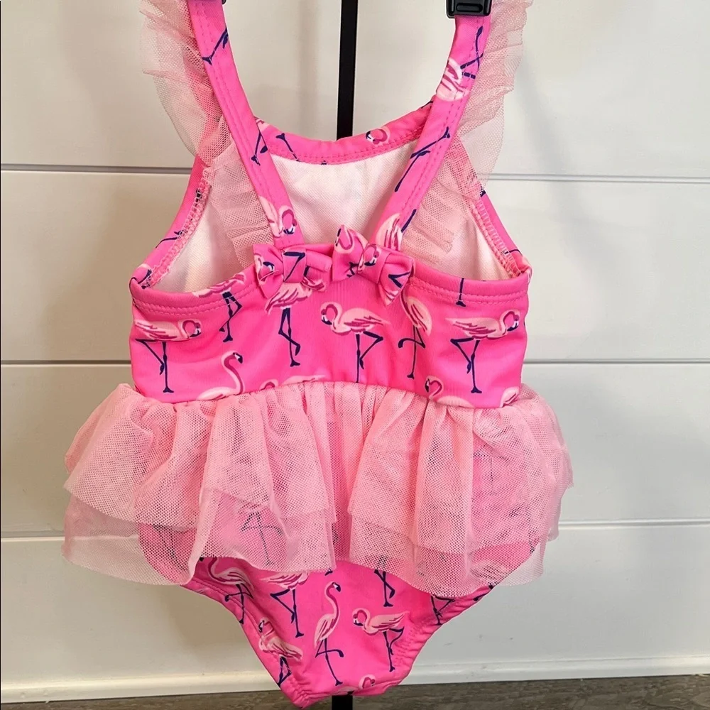 Pink Penelope Mack Flamingo Pink Swimsuit with Tutu - Size 18 months